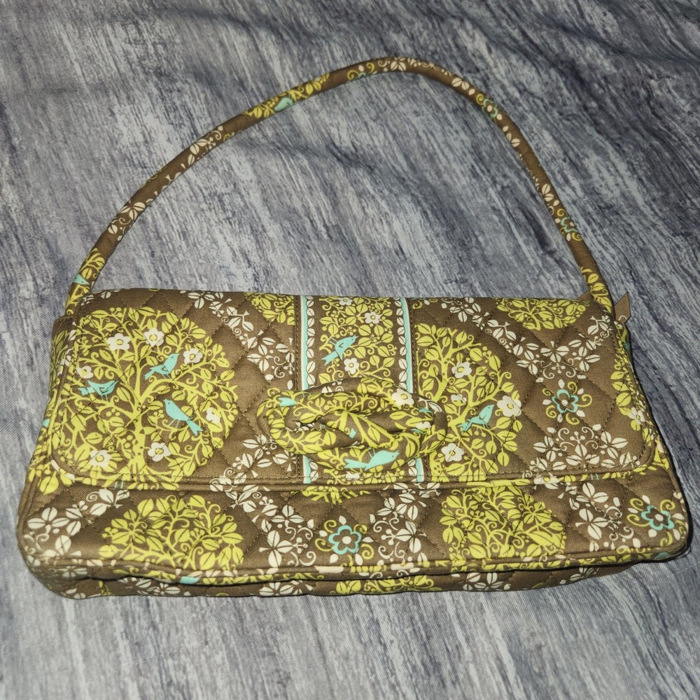 Vera Bradley Quilted Floral Bird Print Shoulder‎ Bag Handbag Purse
